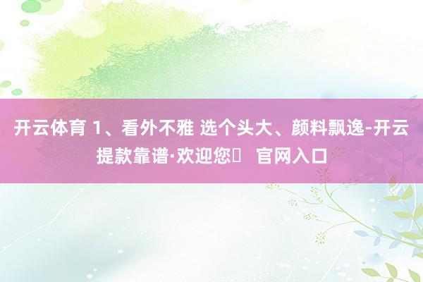 开云体育 1、看外不雅 选个头大、颜料飘逸-开云提款靠谱·欢迎您✅ 官网入口