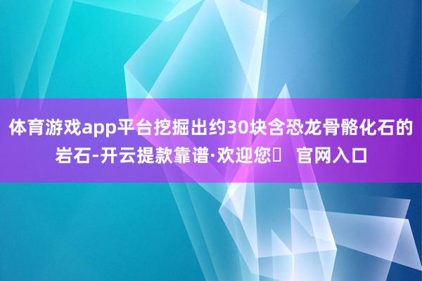 体育游戏app平台挖掘出约30块含恐龙骨骼化石的岩石-开云提款靠谱·欢迎您✅ 官网入口